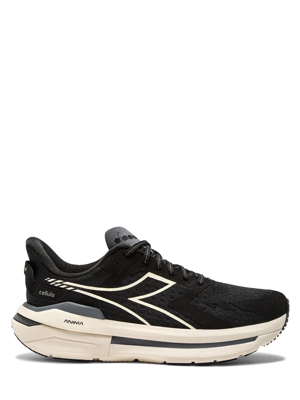Diadora Cellula Running Shoe in black and white womens US 8